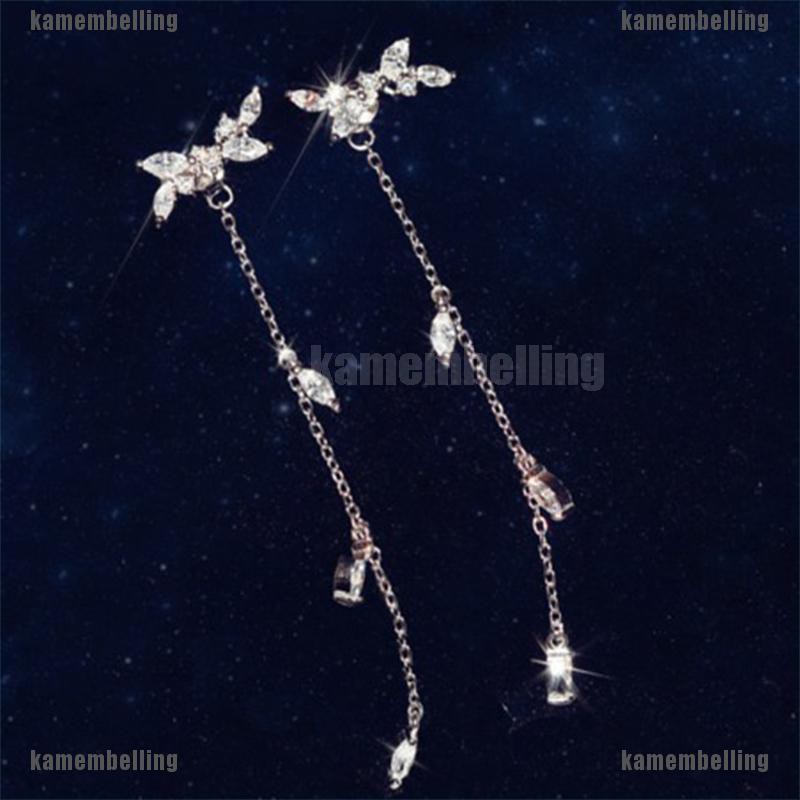 Bông Tai Dáng Dài Hình Chiếc Lá Thời Trang Cho Nữ