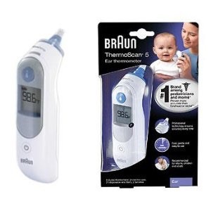 Nhiệt kế đo tai Braun ThermoScan 5 IRT6500, tặng Bộ 20 Nắp Bọc Đầu Dò Made in US