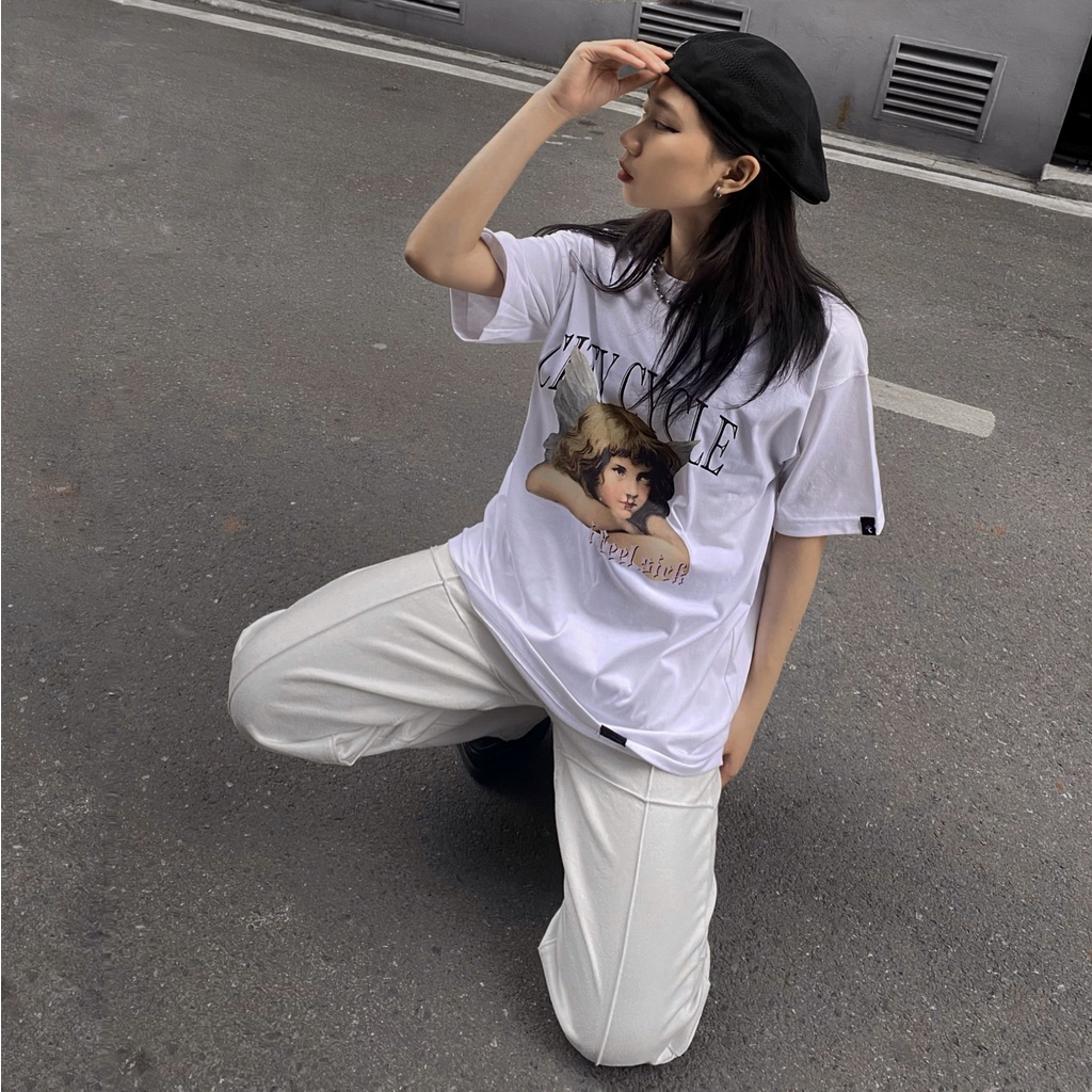 Áo thun local brand Home Sick City Cycle phông tay lỡ form rộng unisex cotton in hình