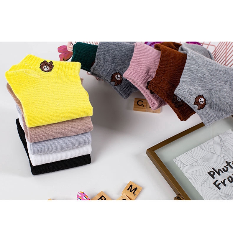 Vớ thuyền cotton mềm vô hình xinh xắn cho bạn gái