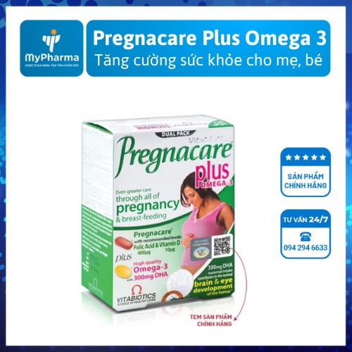 Pregnacare plus omega 3 - Bổ sung Vitamin và Khoáng chất cho bà bầu