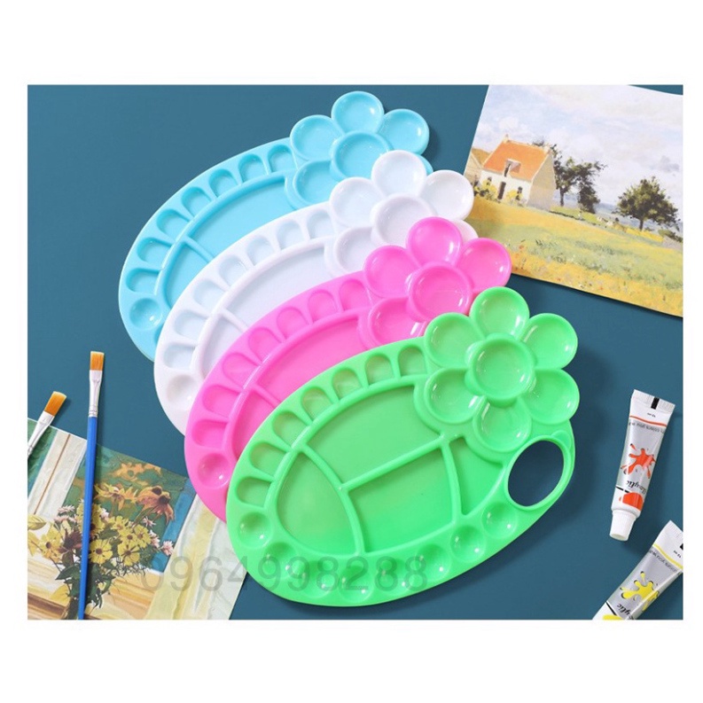 Khay pha màu acrylicoát, màu nước, nhiều ô cho bé pha màu sáng tạo
