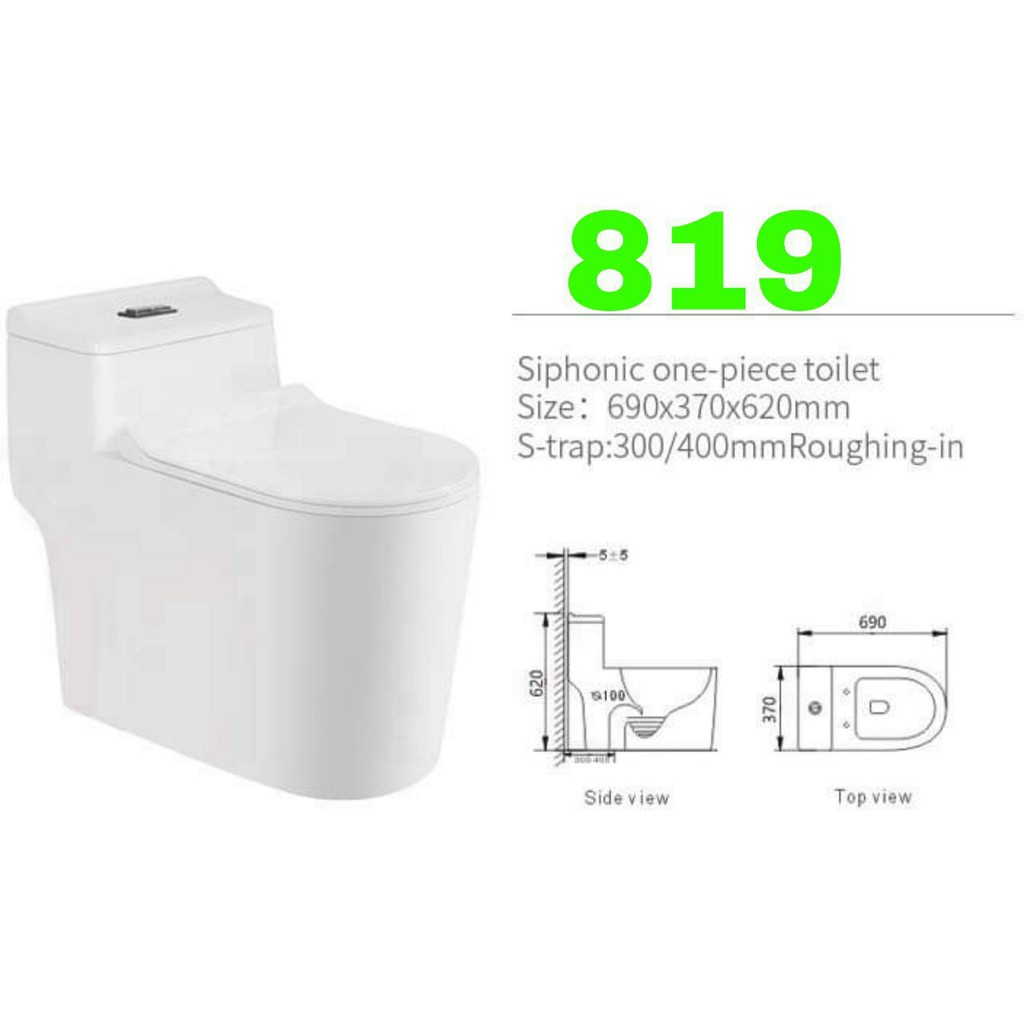 Bồn cầu khối, xả xoáy.
