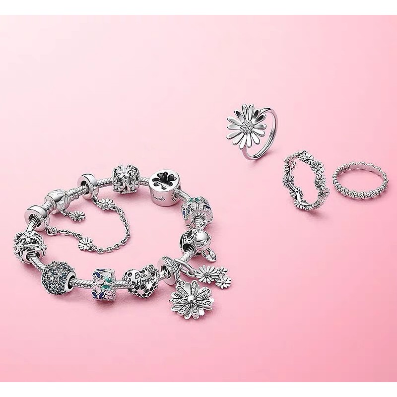 hạt charm pan hoa 5 cánh bạc s925