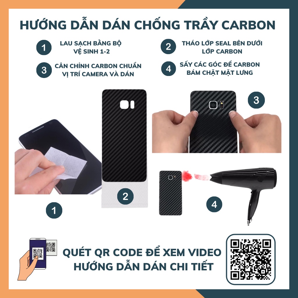 Miếng dán decal carbon mặt sau Xiaomi Mi Mix 4 5G chống trầy mặt lưng,chống bám vân tay