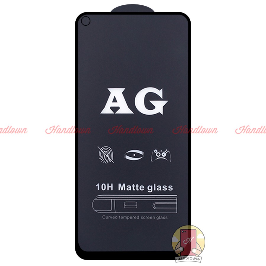 Kính Cường Lực Nhám Chống Vân Tay Realme V5 V5 5G Full Màn Đen Full Keo Chống Va Đập Chống Trầy Xước Bảo Vệ Màn Hình