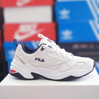 Giày thể thao Fila ray trắng, size 38-39-40, real 2hand