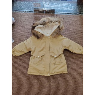 Áo Parka kaki lót lông