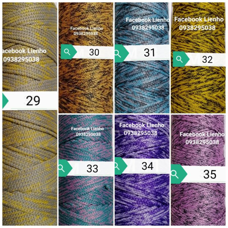 Sợi dệt màu loang 2mm