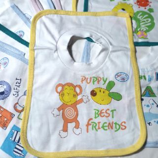 Yếm cotton 2 lớp chui đầu( set 5 chiếc)