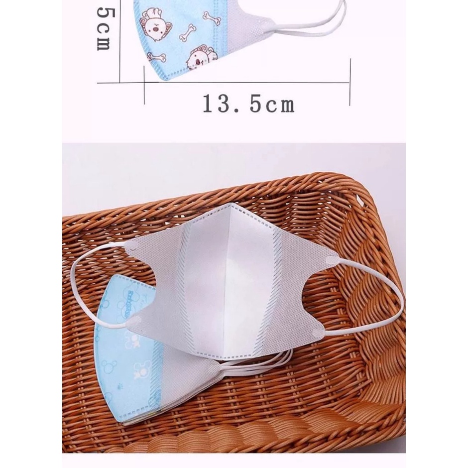 Khẩu trang trẻ em Túi 10 CHIẾC Khẩu trang cho bé 3D 3 lớp , nhiều hình tái sử dụng được, TOGABO.