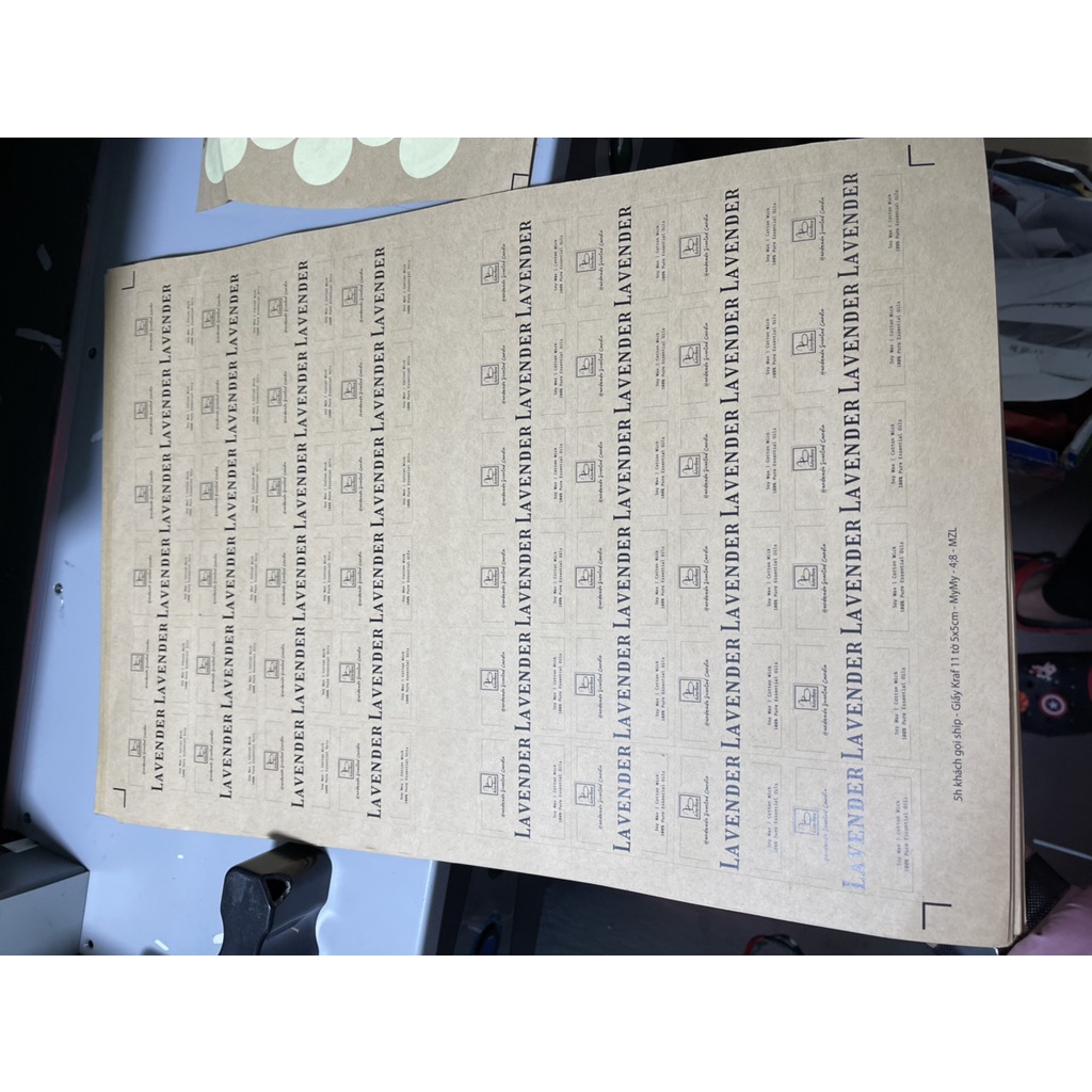 Combo in tem nhãn giấy Kraft - da bò- theo yêu cầu - nhanh rẻ đẹp