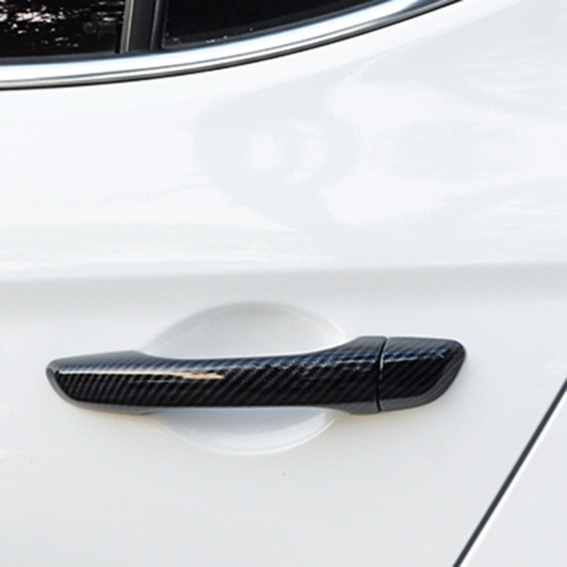 Miếng Dán Tay Nắm Cửa Xe Hơi Bằng Sợi Carbon 2 Nút Cho Hyundai Elantra 2017-2020