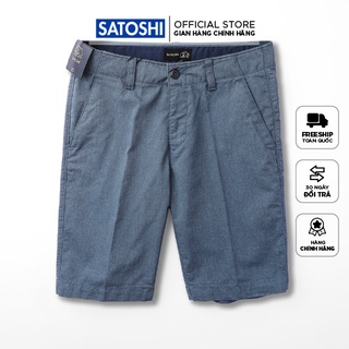 | Satoshi | Quần short nam SAQS35 chất kaki co giãn dáng vừa màu xanh, phong cách trẻ trung