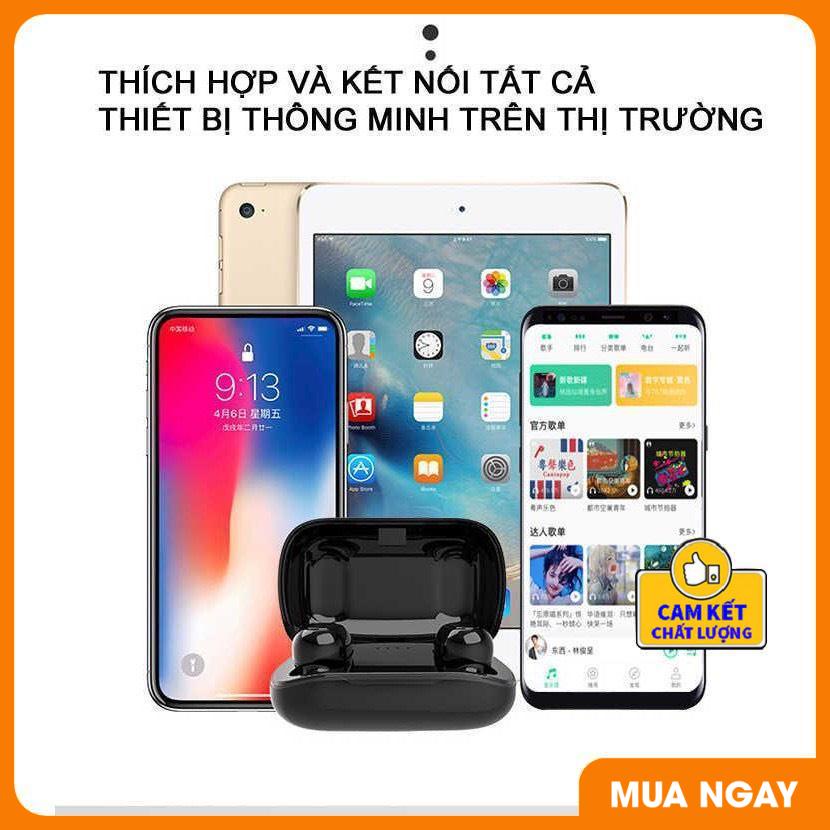 Tai nghe Bluetooth L21 TWS 5.0 không dây Stereo chống ồn kèm kén sạc nam châm cao cấp
