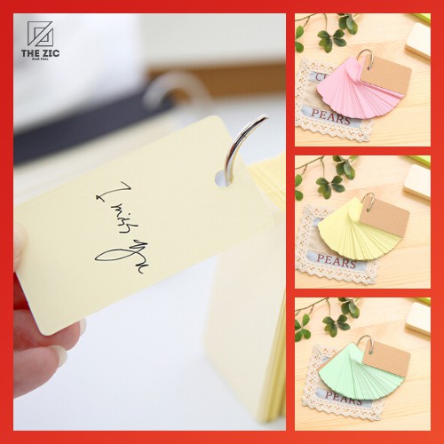 Bộ thẻ học từ vựng tiếng Anh Flashcard trắng giấy màu 80 tờ 7x4cm HCM