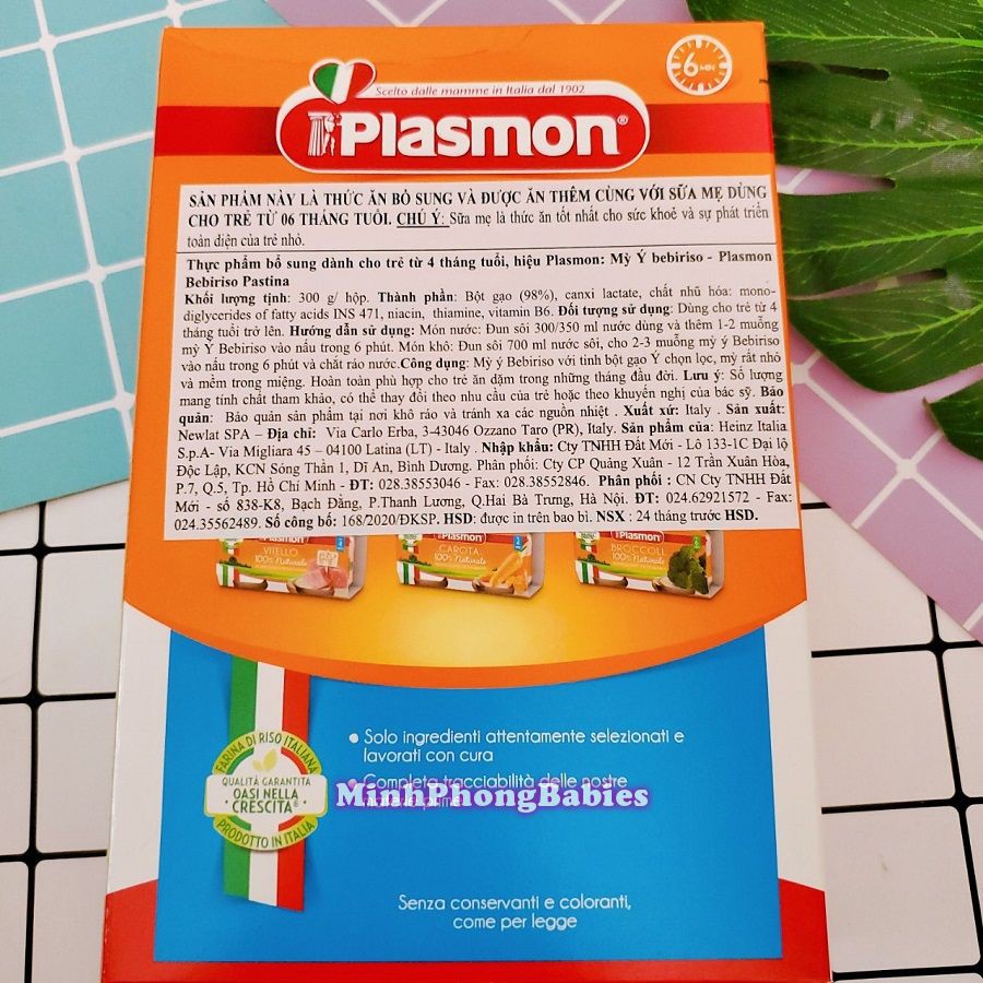 Mỳ Ý Nhỏ Ăn Dặm Plasmon Cho Bé 4m+