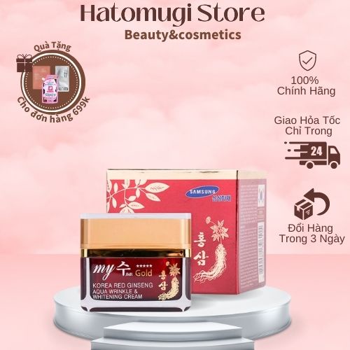 Kem Sâm [Trắng da 100%_Hàng Auth] Kem Sâm Hàn Quốc My Gold Korea Red Ginseng White Cream 50ml