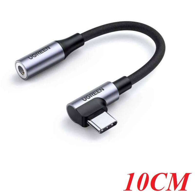 Bộ chuyển đầu USB Type-C bẻ góc 90 độ ra 3.5mm Audio AV167 Ugreen 80723