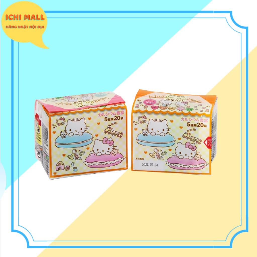 Gia Vị Rắc Cơm Hello Kitty Nhật Bản Bịch 20 gói MIX 5 vị 48gr (Date 2022)