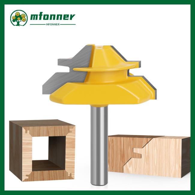 Mũi Phay Router 1 / 4 "8mm Trục 45 Độ Chuyên Dụng Cho Máy Phay Gỗ