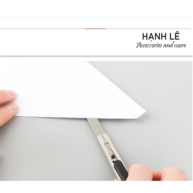 Dao rọc giấy inox cán nhựa loại tốt lưỡi dao sắc bén dùng cho thủ công mỹ nghệ chạm khắc có cán cầm