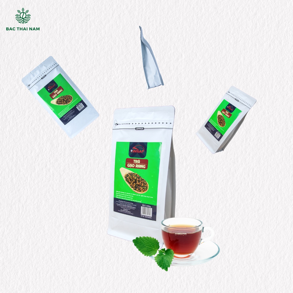 Trà Gạo Rang VinSaf 500 Gram- Thanh Lọc, Giải Độc, Mát Gan, Đẹp Da, Giữ Dáng