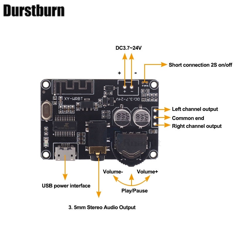 Bo mạch giải mã âm thanh nổi MP3 không dây Bluetooth 5.0 lossless XY-WRBT