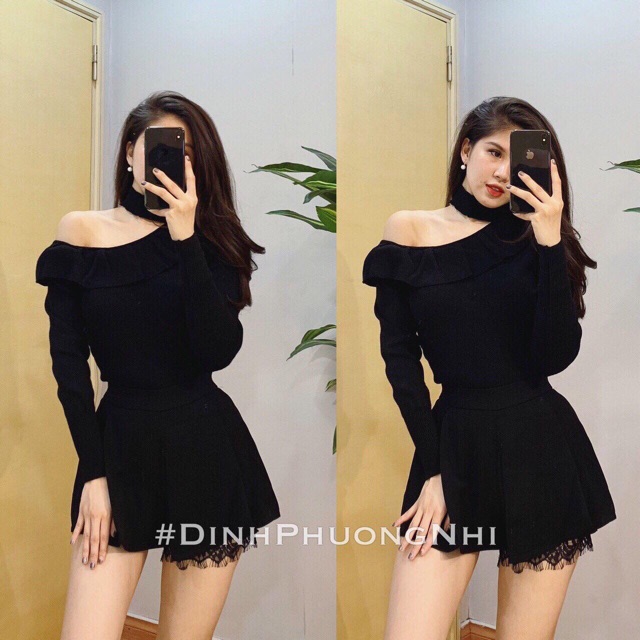 Áo len khoét vai bèo qc