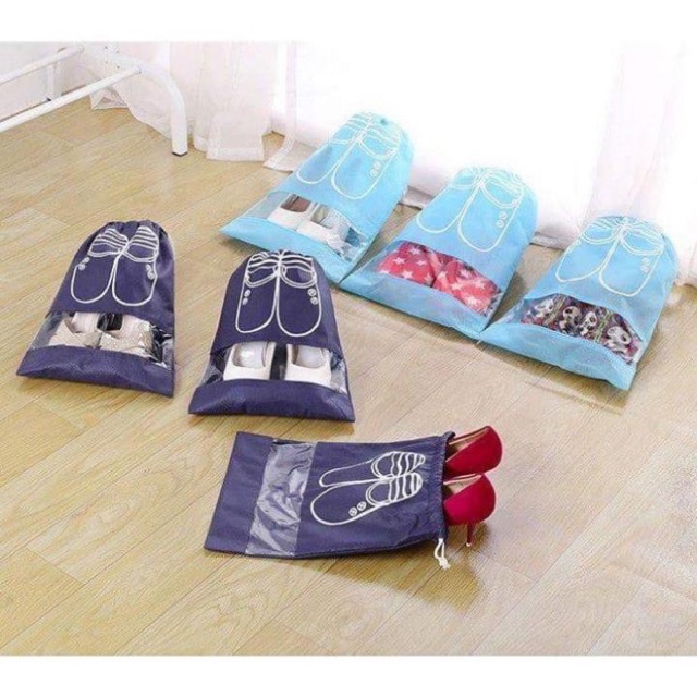 Túi Đựng Giày Dép Có Dây Rút Siêu Gọn Tiện Lợi