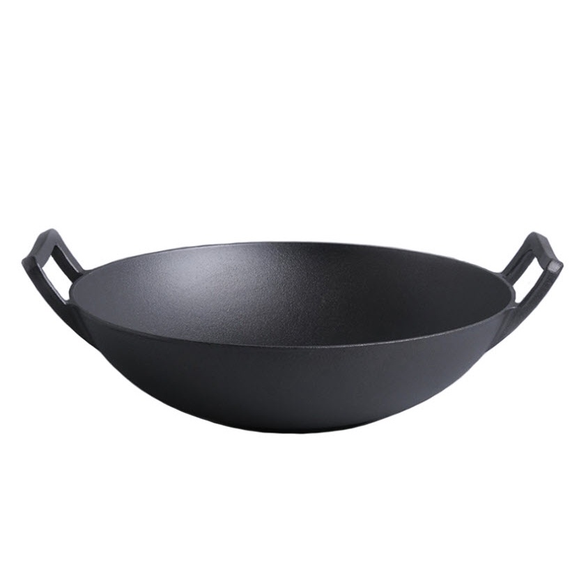Chảo gang bầu 2 quai Cooking CO008 có nắp