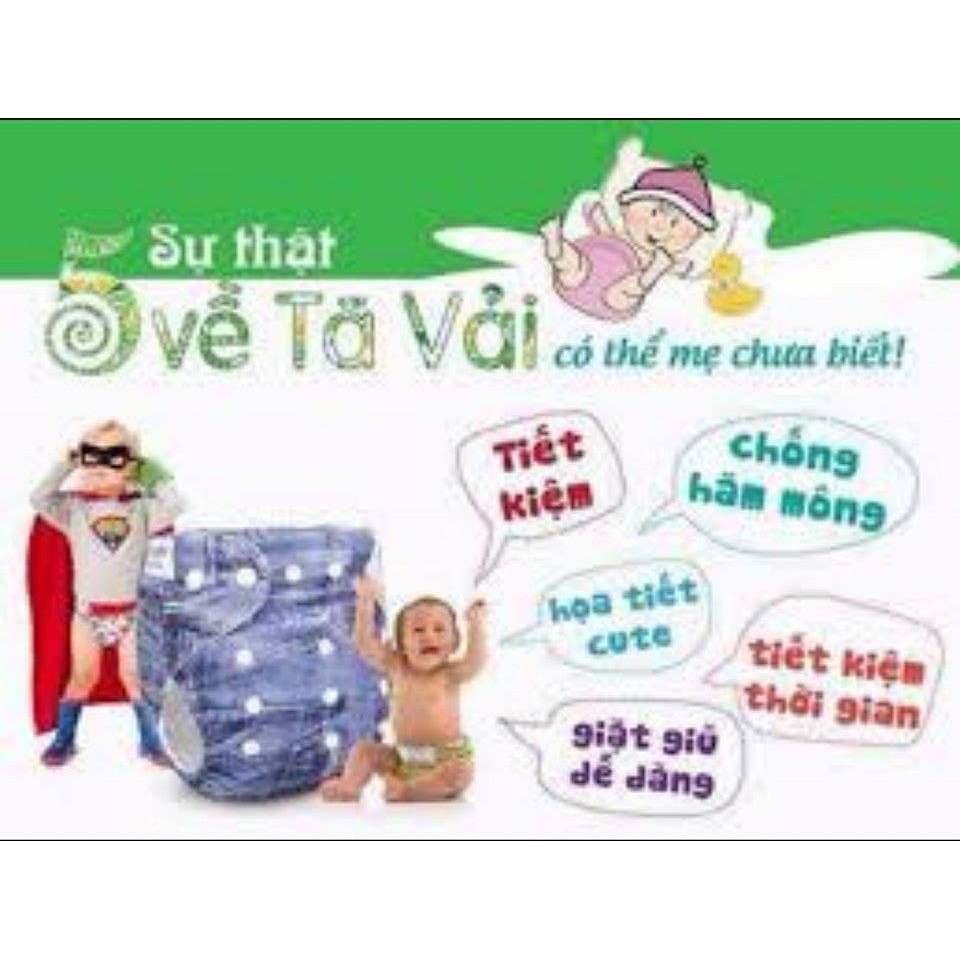 3 tã vải đêm 3-16kg Dorabe size M gồm vỏ & lót đi kèm