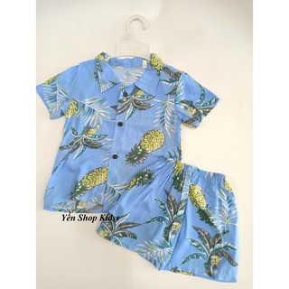 Xả !!! Bộ Lanh Hoa Quả Cho Bé (Size từ 10-22kg)(SP001146 )