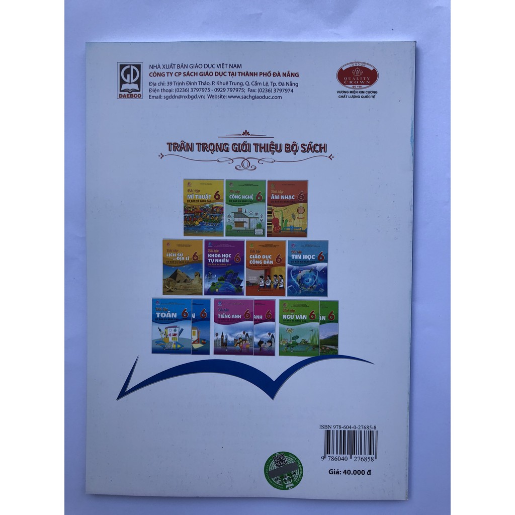 Sách – Bài tập toán cơ bản và nâng cao lớp 6 chương trình mới – NXB giáo dục