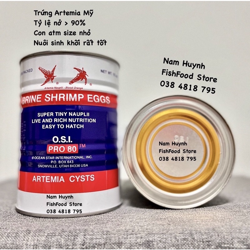 Artemia Ấp Mỹ cao cấp - Tỷ lệ nở trên 90% - Nuôi sinh khối rất tốt