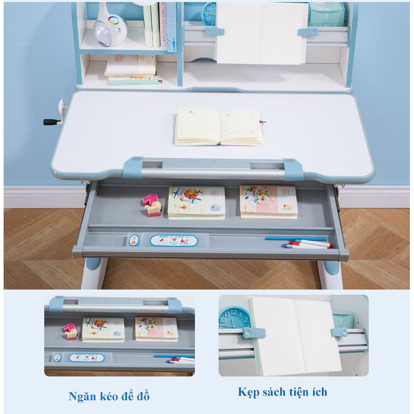 Bộ bàn ghế học thông minh chống gù chống cận cho bé từ 3 đến 18 tuổi BSUC DRZ-18003