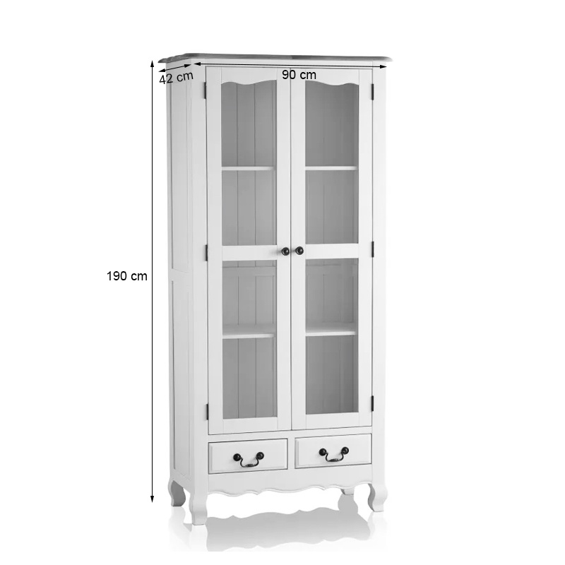 Tủ trưng bày 2 cánh kính Bella gỗ sồi IBIE