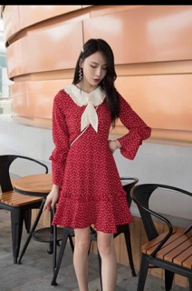 Váy cổ búp bê siêu xinh độc quyền ( Tặng 1 váy body như hình sau )