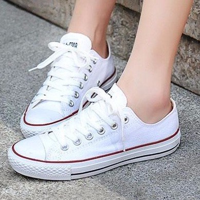 Giầy Converse Trắng  Cổ Thấp, Cao  - Sneaker CV Trắng Cao Cấp