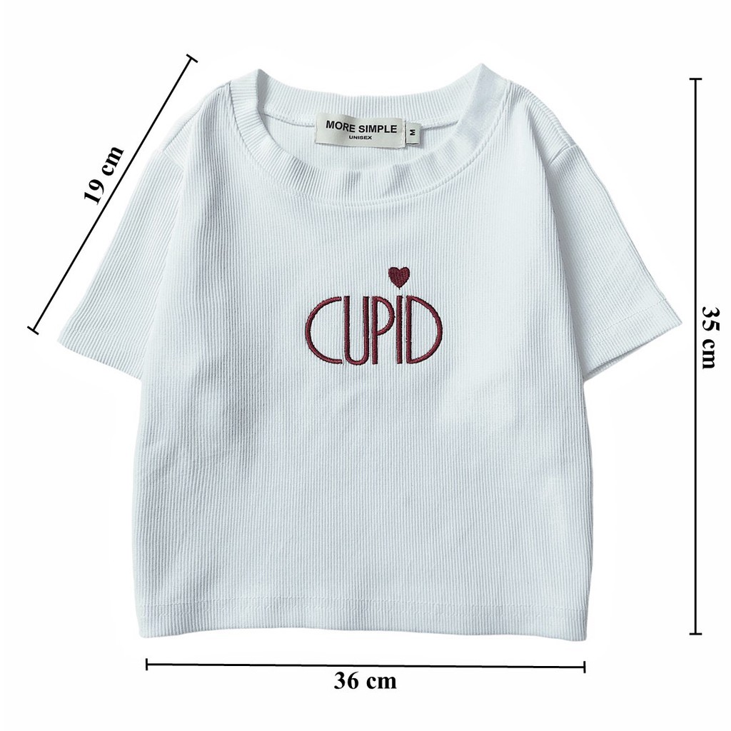 [Mã WASKT304 giảm 15% tối đa 30K đơn 99K] Áo croptop tay ngắn form ôm CUPID ulzzang (ẢNH THẬT) | BigBuy360 - bigbuy360.vn