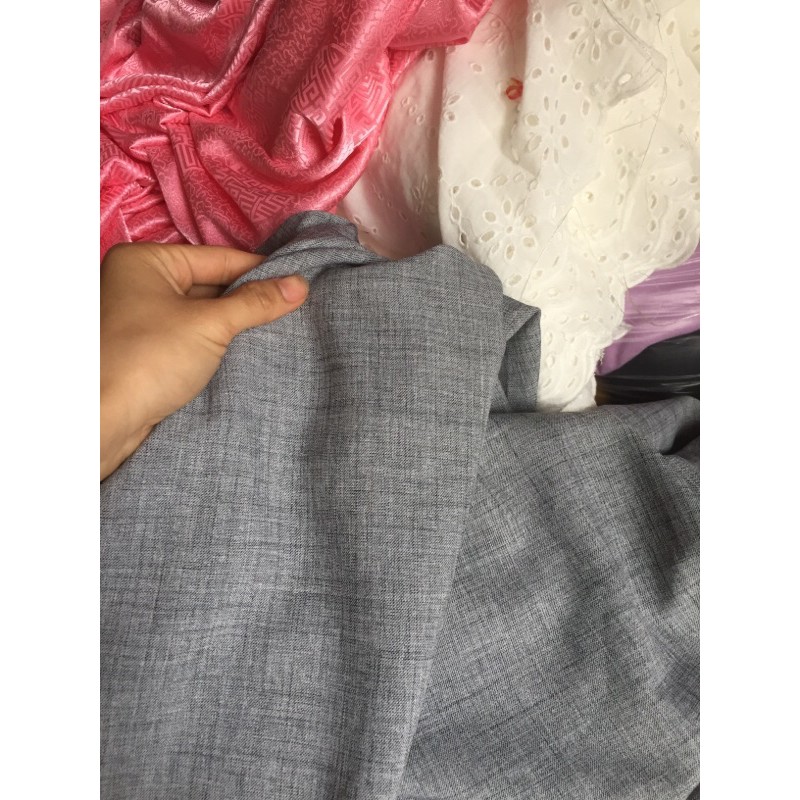 vải đũi quần màu ghi 1,1m