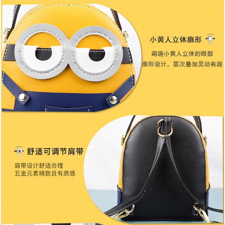 Túi handmade Túi tự làm Balo Minions đáng yêu đầy đủ phụ kiện có video hướng dẫn XHB017