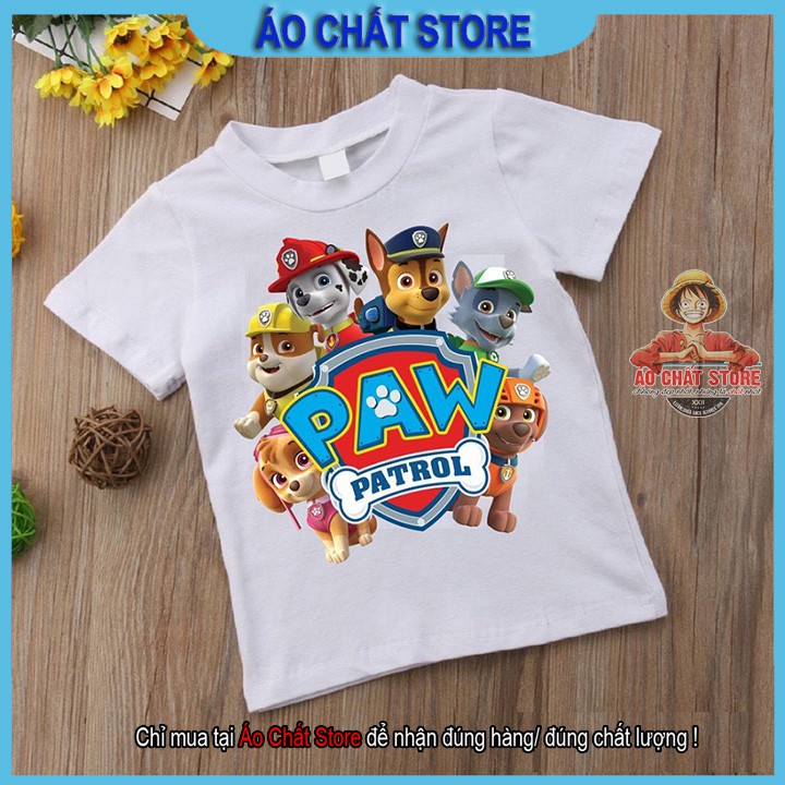 Áo thun trẻ em in hình Đội Chó cứu hộ siêu đẹp | Áo PAW Patrol siêu cute PA17