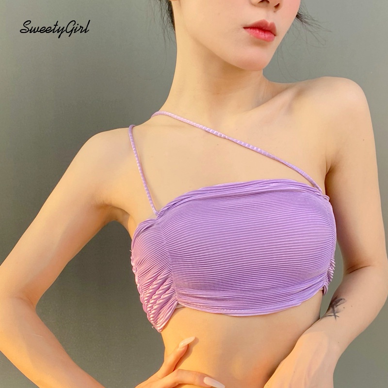 Áo Tank Top Hai Dây Màu Sắc Đơn Giản Cho Nữ