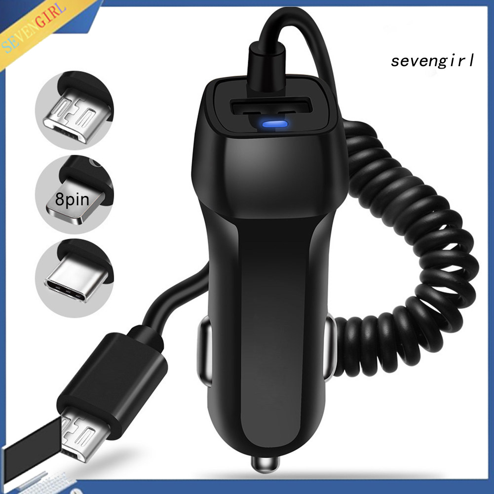 Tẩu Sạc Nhanh Có Dây Sev-Olaf 2.1a Loại C Cho Iphone