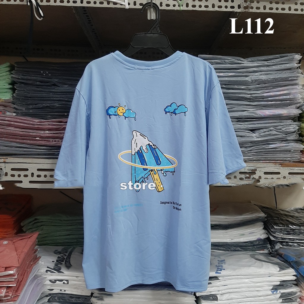 Áo thun 𝑭𝒓𝒆𝒆𝒔𝒉𝒊𝒑 Áo phông form rộng Unisex L112, mặc cặp, nhóm, lớp in CÂY THÔNG HÌNH QUE KEM chữ CLICK.