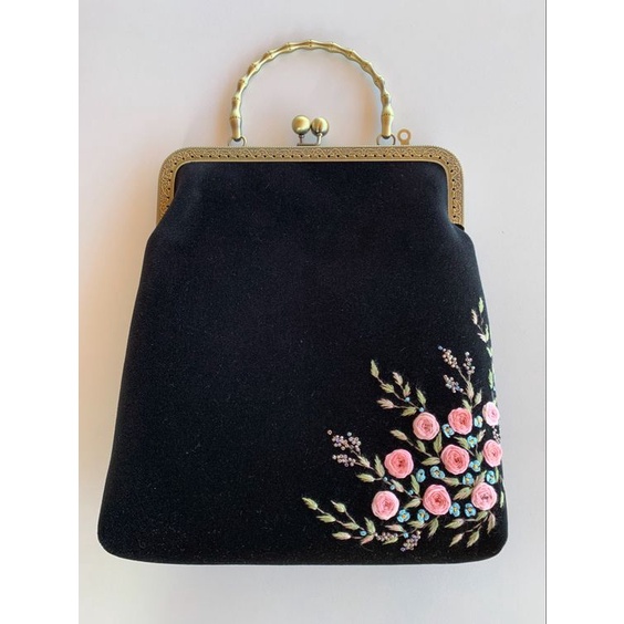 Túi Handmade Tự thêu DIY Đầy Đủ Phụ kiện- ví cầm tay sang chảnh - kit nguyên liệu tự bạn thêu tay thủ công- mie shop