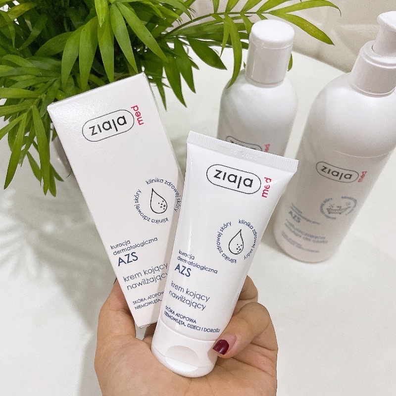 Kem dưỡng da ZIAJA MED ATOPY AZS 50ml chăm sóc &amp; dưỡng ẩm cho da khô, nhạy cảm, chàm