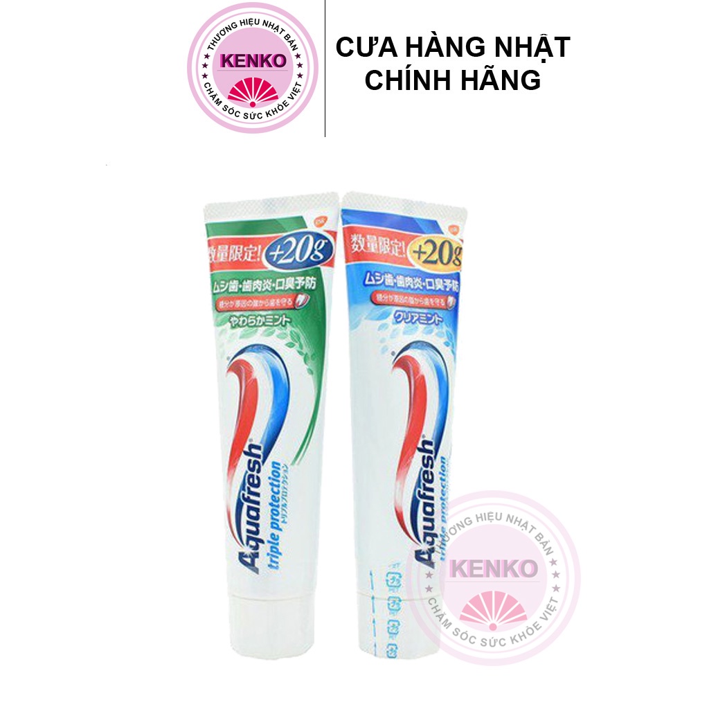 Kem đánh răng Aquafresh Triple Protection 140g cộng thêm 20G - HÀNG NỘI ĐỊA NHẬT