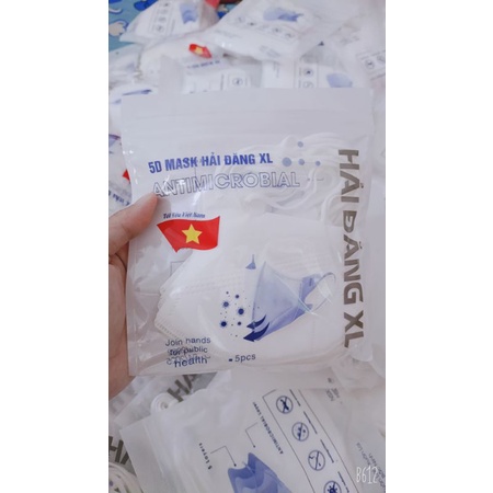 Combo 10 gói khẩu trang 5D túi zip giá rẻ